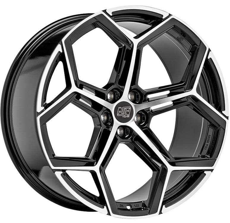 MSW 53 10.5x22 5x112 ET19 CB66.6 Gloss Black Full Polished