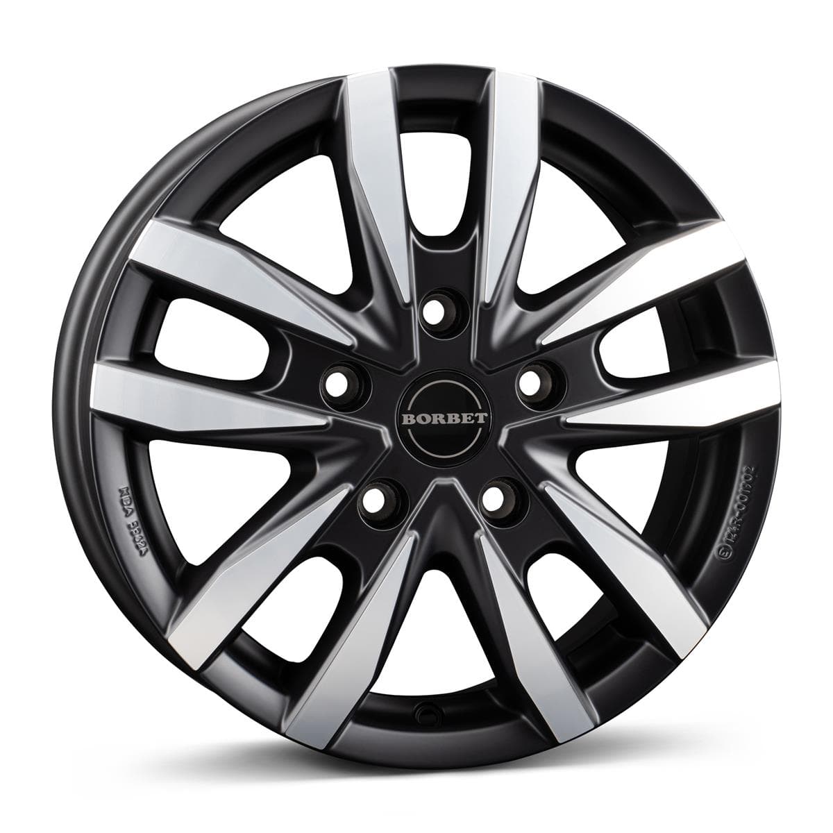 Borbet CW5 6x16 5x118 ET68 CB71.1 black polished matt