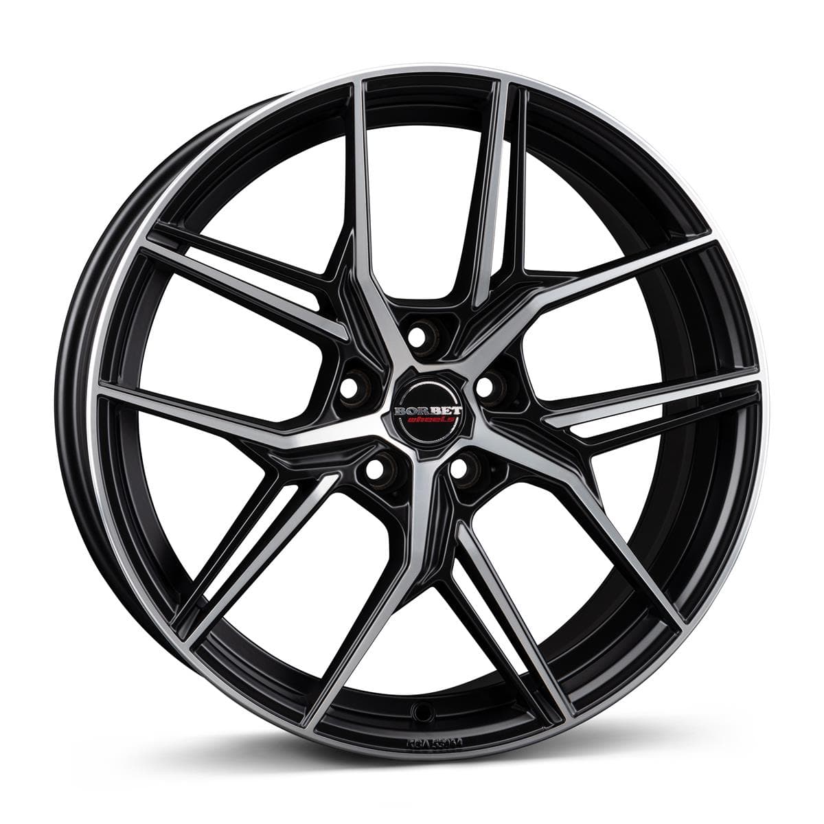 Borbet QX 8x19 5x108 ET50 CB72.6 black polished matt