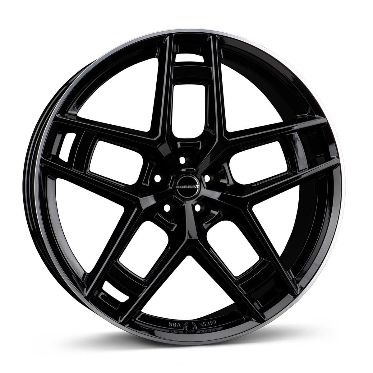 Borbet TF 10.5x24 5x112 ET20 CB66.6 black rim polished glossy