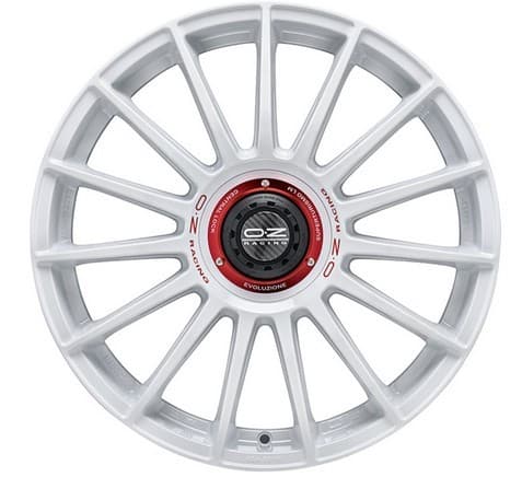 OZ Racing Superturismo Evoluzione WRC 8x18 5x112 ET48 CB75 Race White Red Lettering