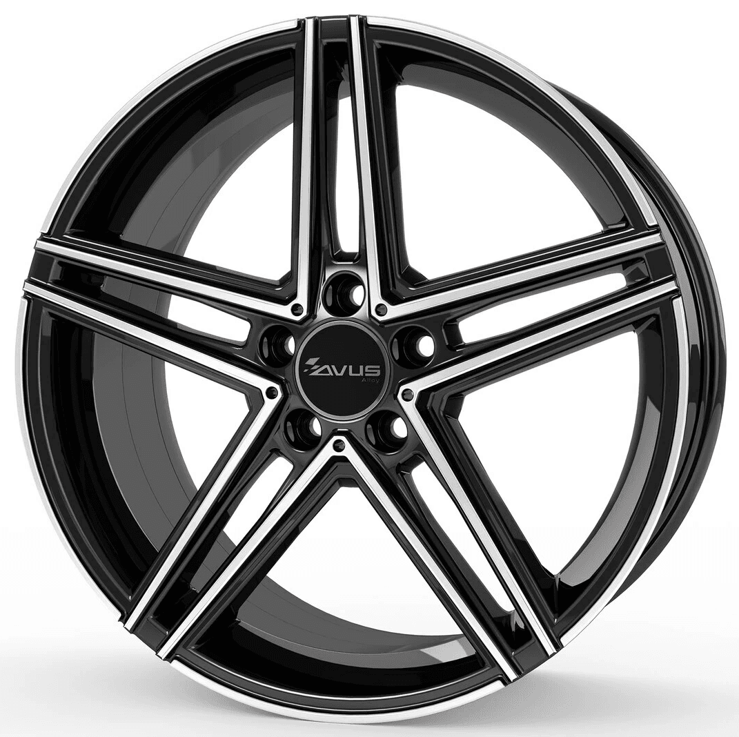 Avus AC-515 8.5x18 5x112 ET45 CB66.6 Black Polished