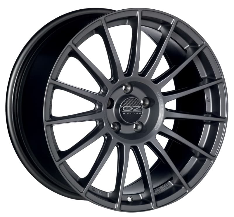 OZ Racing Superturismo LM 8x18 5x112 ET45 CB66.6 Matt Graphite Silver Lettering