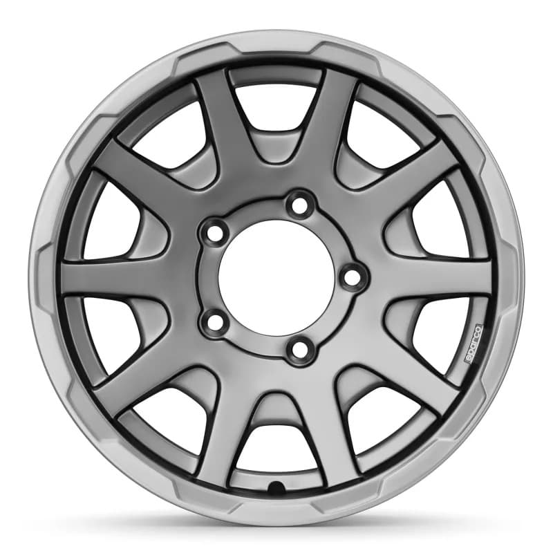 Sparco Dakar Matt Dark Greey Lip Polished NO CAP 5.5x16 5x139.7 ET5 CB108.1