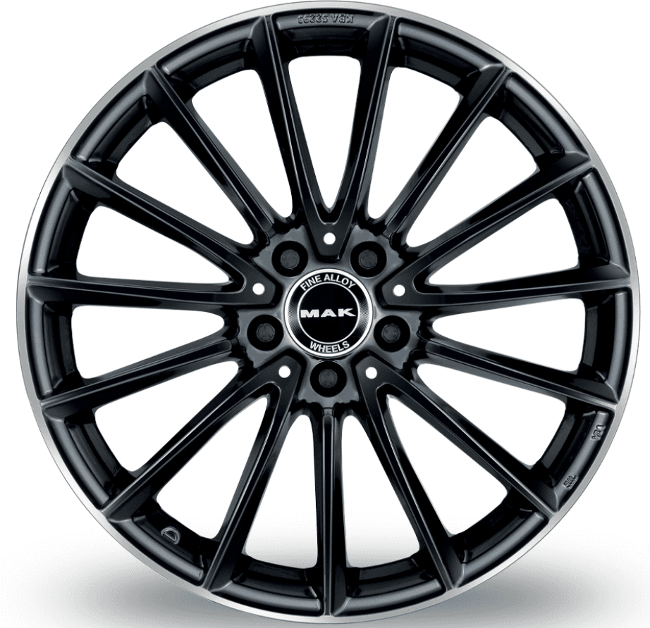 MAK Komet 9x20 5x112 ET41 CB66.6 Gloss Black Mirror Ring