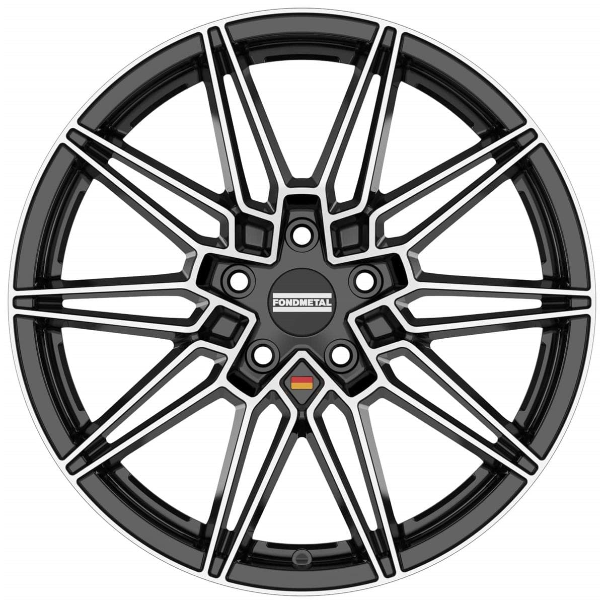 Fondmetal Thoe 8x19 5x120 ET29 CB72.6 Glossy Black Machined