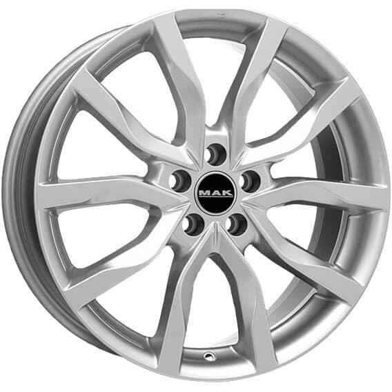 MAK Highlands 9x21 5x120 ET44 CB72.6 Silver