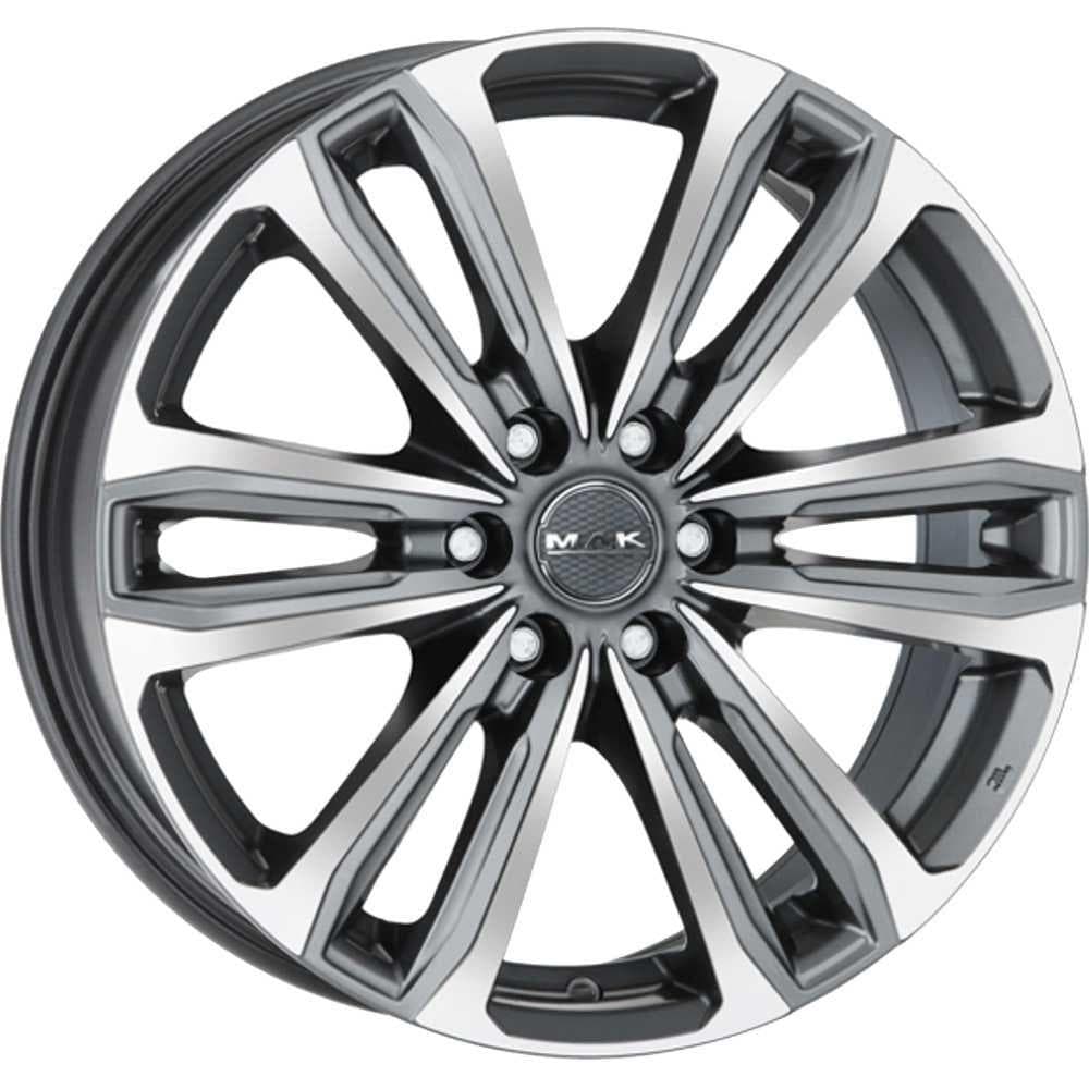 MAK Safari 6 6.5x17 6x120 ET50 CB74.5 Gun Met-Mirror Face