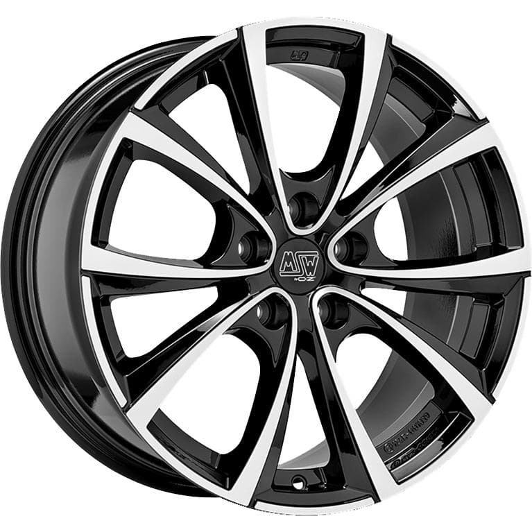 MSW 27T 9.5x20 5x114.3 ET45 CB64.1 Gloss Black Full Polished