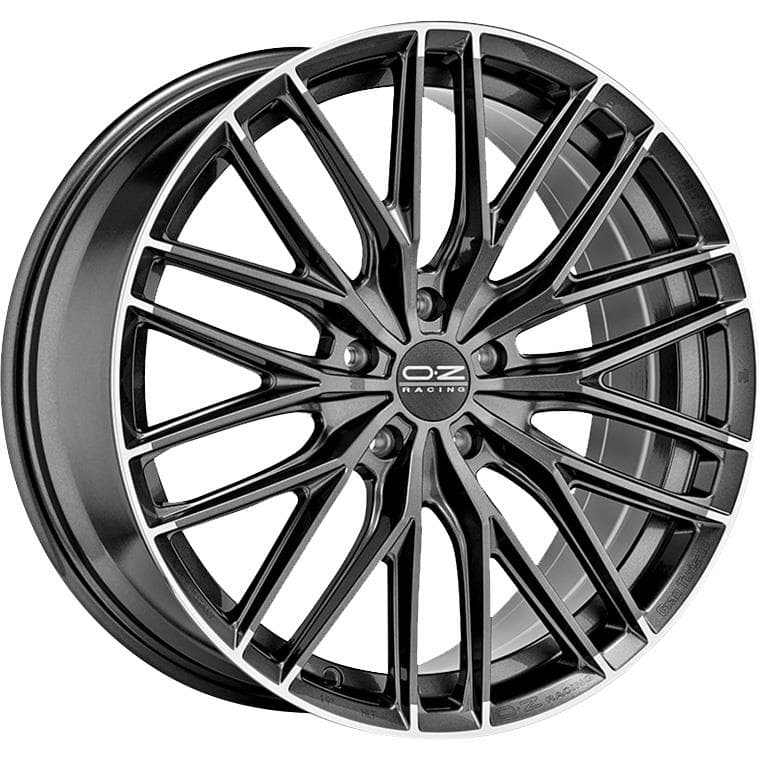 OZ Racing Gran Turismo HLT 8.5x20 5x112 ET40 CB75 Star Graphite Diamond Lip