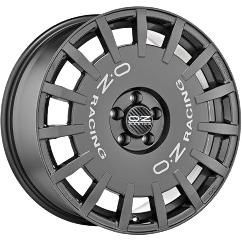 OZ Racing Rally Racing 8x17 5x112 ET35 CB75 Dark Graphite Silver Lettering