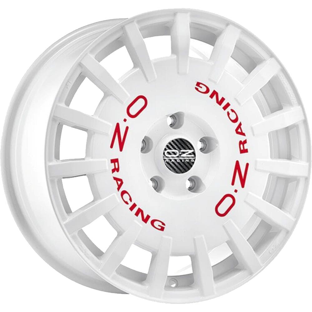 OZ Racing Rally Racing 7x17 5x100 ET45 CB68.1 Race White Red Lettering
