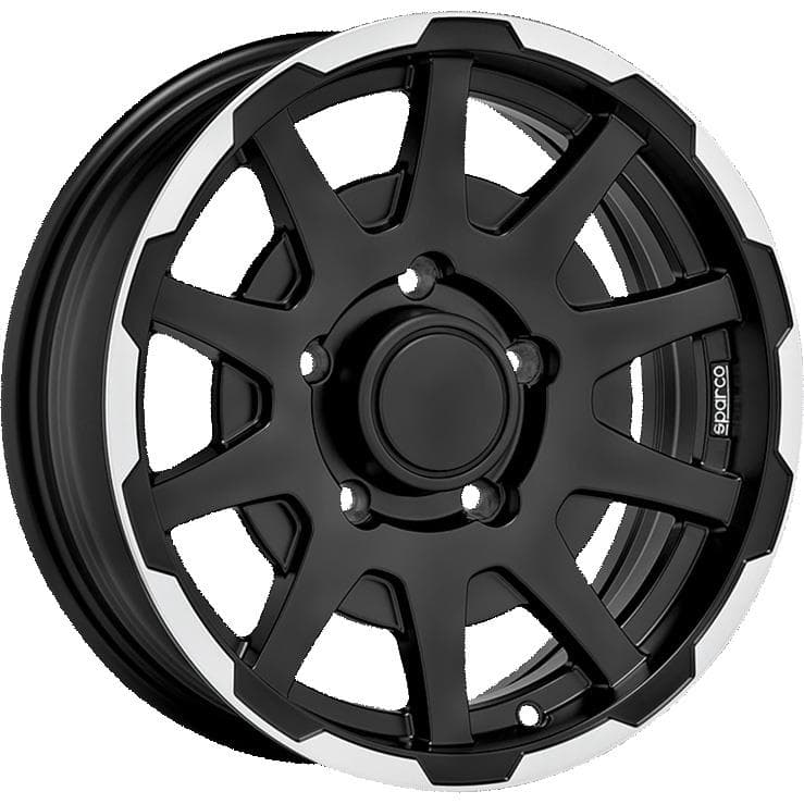 Sparco Dakar 5.5x16 5x139.7 ET0 CB108.1 Matt Black Lip Polish
