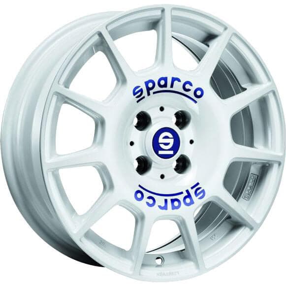 Sparco Terra 7x16 5x114.3 ET45 CB75 White Blue Lettering
