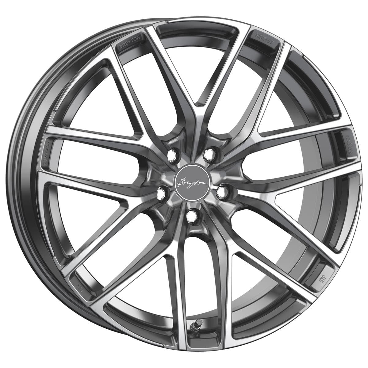 Breyton Hibonit 10x20 5x112 ET38 CB66.6 Matt Gun Polished Face
