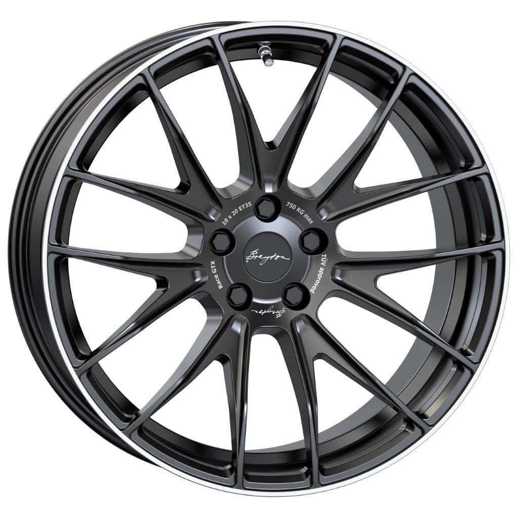 Breyton Race GTX 10x20 5x112 ET35 CB66.6 Matt Black with Polished Lip