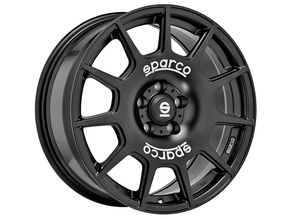 Sparco Terra 8x18 5x120 ET45 CB65.1 Matt Black White Lettering