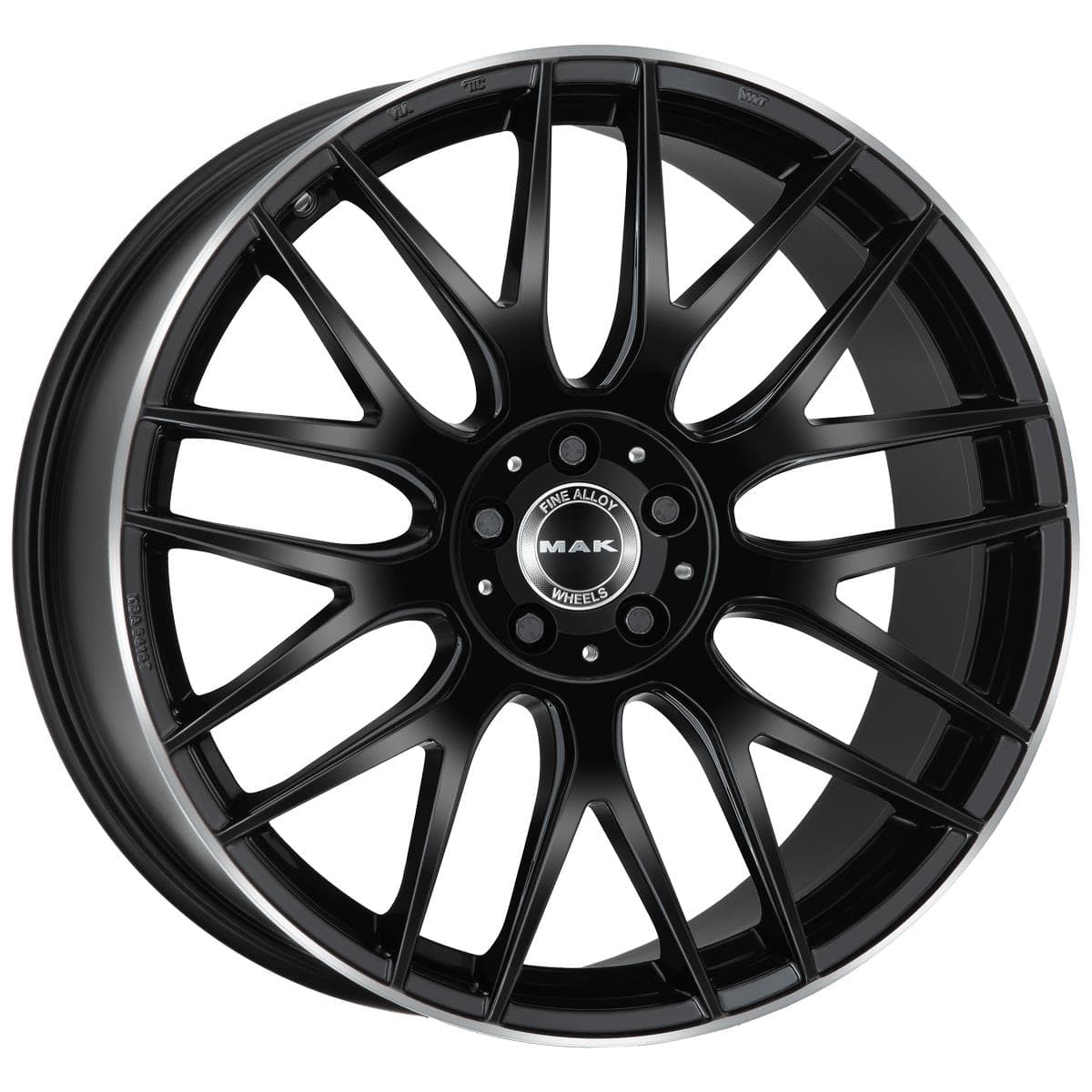 MAK Arrow-D 11x21 5x112 ET49 CB66.6 Gloss Black Mirror Ring