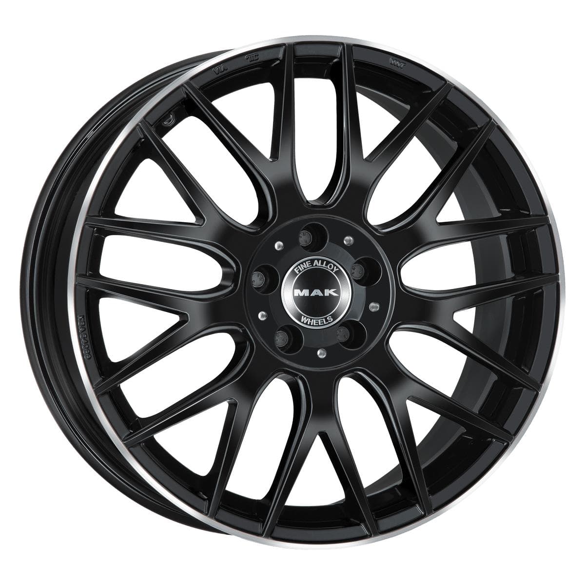 MAK Arrow 9x21 5x112 ET45 CB66.6 Gloss Black Mirror Ring