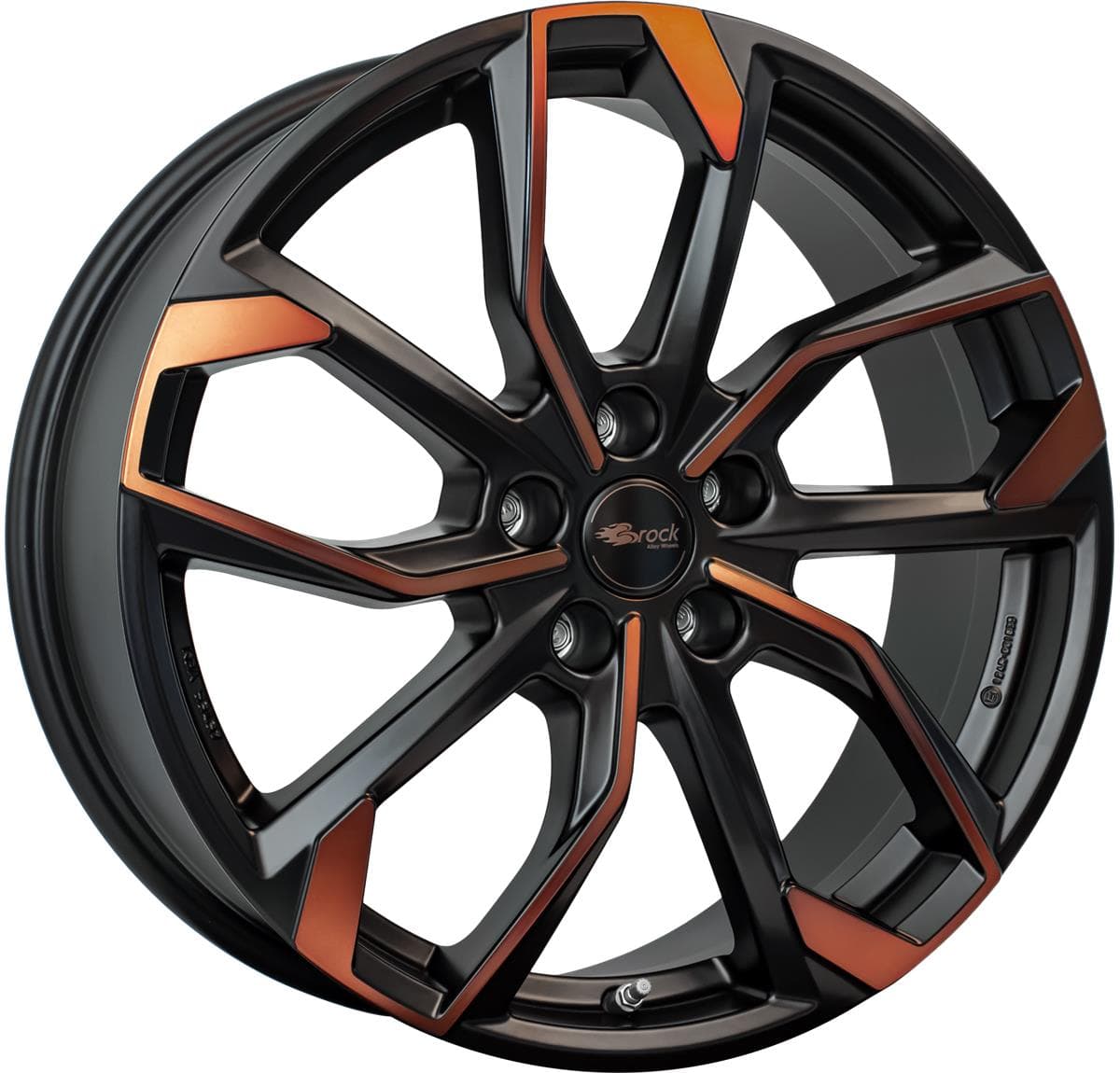 RC Design RC34 7.5x19 5x112 ET50 CB57.1 Black Orange Matt (BOM)