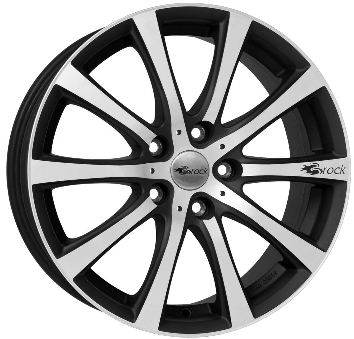 Brock B21 7x16 4x108 ET42 CB63.4 Schwarz Matt Voll-Poliert (SMVP)