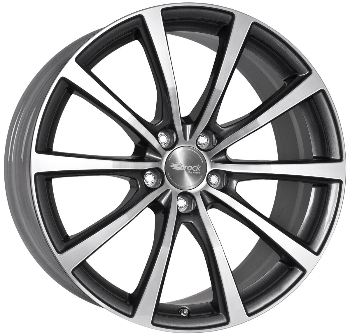Brock B32 8.5x20 5x114.3 ET35 CB64.1 Himalaya Grey Voll-Poliert (HGVP)