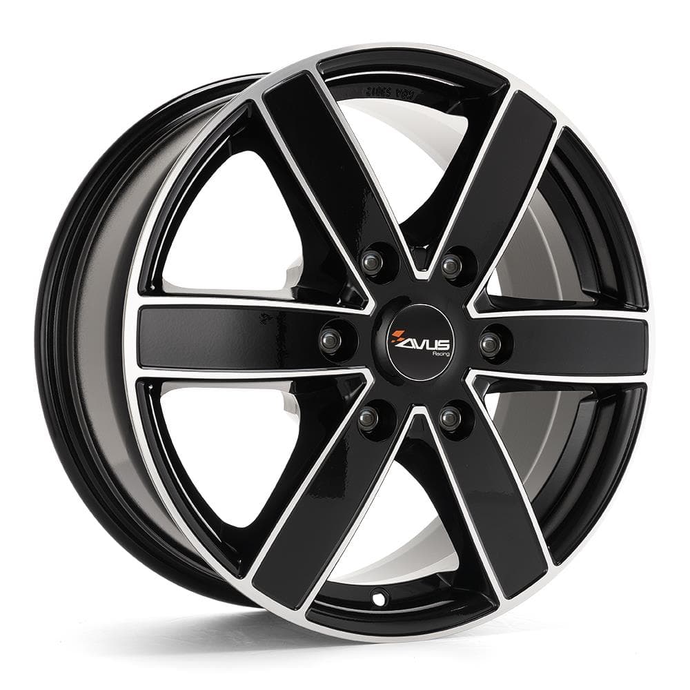 Avus AC-V61 6.5x16 6x125 ET68 CB74.1 Black Polished