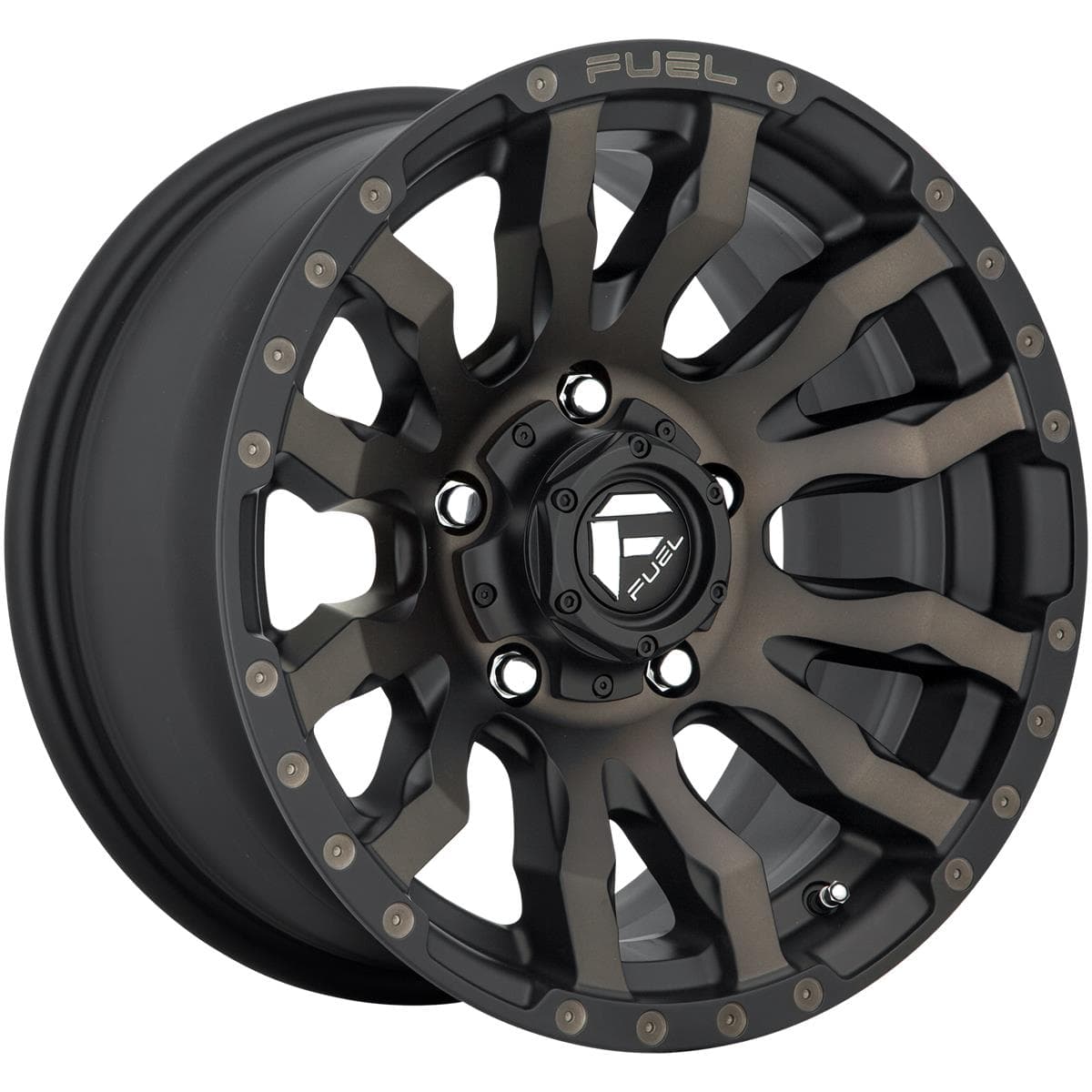 Fuel D674 Blitz 9x20 6x139.7 ET1 CB106.1 Matte Black Double Dark Tint