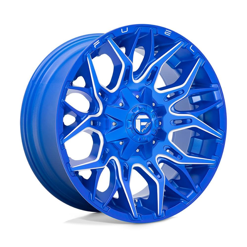 Fuel D770 Twitch 9x20 6x139.7 ET1 CB106.1 Anodized Blue Milled